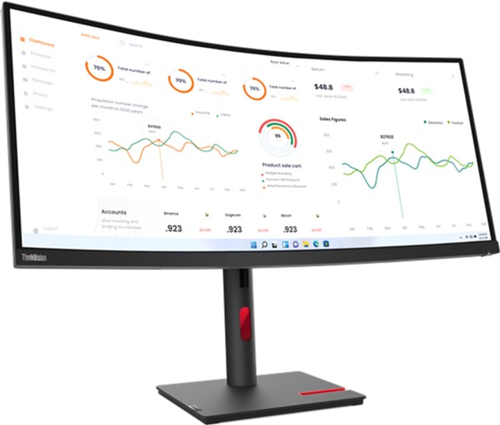 Монитор 34" Lenovo ThinkVision T34w-30 (63D4GAT1UA) - изображение 2