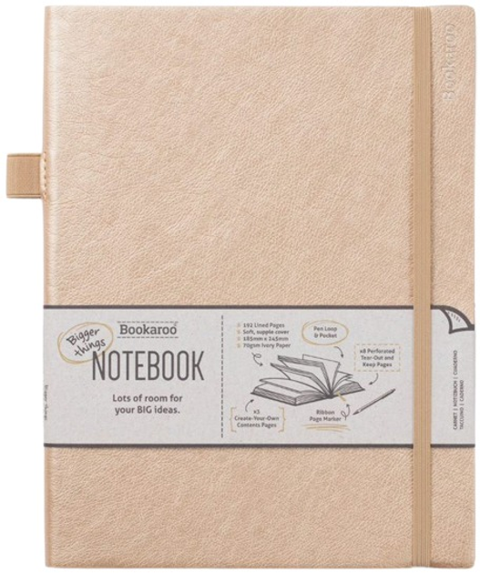 Notatnik IF Bookaroo Journal B5 Złoty (5035393536237) - obraz 1