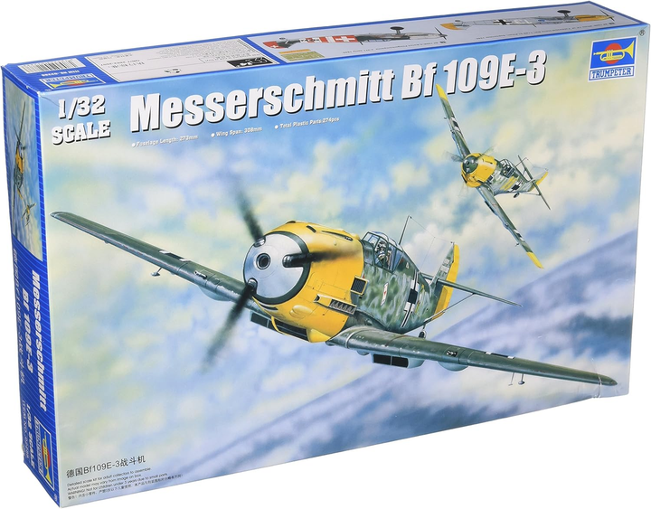 Model do sklejania Trumpeter Samolot Messerschmitt Bf 109E-3 1:32 (9580208022888) - obraz 1