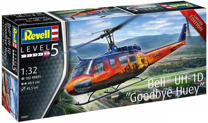 Model do sklejania Revell Bell UH-1D Goodbye Huey 1:32 (4009803038674) - obraz 1