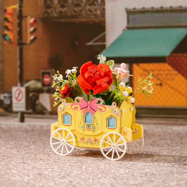 Конструктор Pantasy Original - Flower Cart Корзина с розами 264 деталей (6973817321894) - Фото 2 Конструктор Pantasy Original - Flower Cart Корзина с розами 264 деталей (6973817321894) - изображение 2