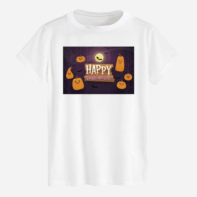 Акція на Футболка бавовняна довга чоловіча Likey Happy Halloween M150-2319 L Біла від Rozetka