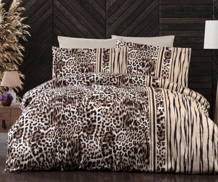 Турецкое постельное белье First Choice Cotton Satin Leopard Brown евро - Фото 1 Турецкое постельное белье First Choice Cotton Satin Leopard Brown евро - изображение 1