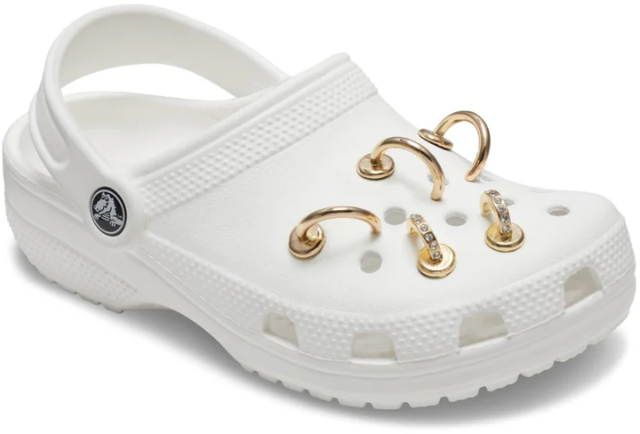 Джибітси Crocs Summer Nostalgia Gold 5 шт Золотисті (0196265299713) - зображення 2