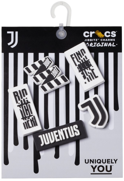 Джибітси Crocs Juventus 5 шт Білий/Чорний (0196265483181) - зображення 4
