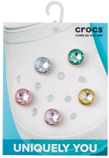 Przypinki do butów Crocs Jibbitz Gold And Gem 10011196 5 szt Wielokolorowe (0196265278855) - obraz 3