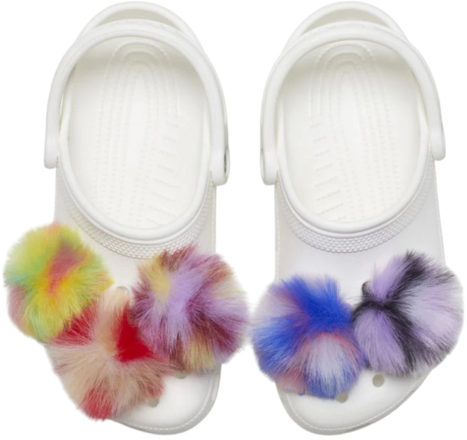 Przypinki jibbitz Crocs Dyed Puff 10012135 5 szt Wielokolorowe (0196265422739) - obraz 2