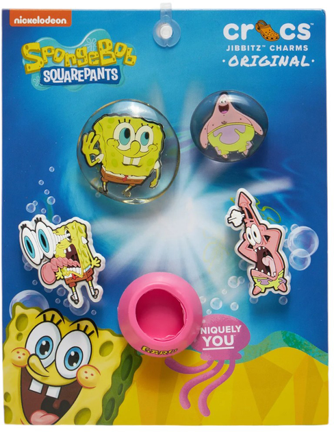 Przypinki do butów Crocs Jibbitz Spongebob Bubble 10013556 5 szt Wielokolorowe (0196265702756) - obraz 3