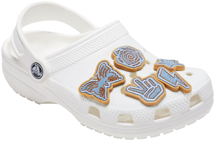 Przypinki do butów Crocs Jibbitz Denim Patch 10013713 5 szt Niebieskie (0196265835508) - obraz 3