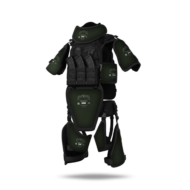 Бронекостюм TAG Pro Ukrarmor Level I (Tactical Armored Gear). Класс защиты – 1. Черный Универсальный M-XXL (регулируется сзади и на плечах) - изображение 2