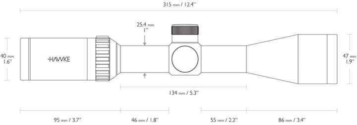 Прицел оптический Hawke Vantage 3-9х40 сетка Mil Dot с подсветкой - изображение 2