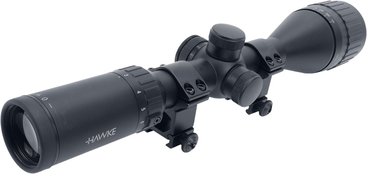 Оптичний приціл Hawke Fast Mount 3-12x50 AO сітка Mil Dot з підсвічуванням. Кільця на Weaver - зображення 2