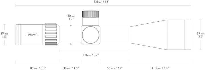 Приціл оптичний Hawke Airmax Compact 6-24x50 SF сітка AMX з підсвічуванням - зображення 2