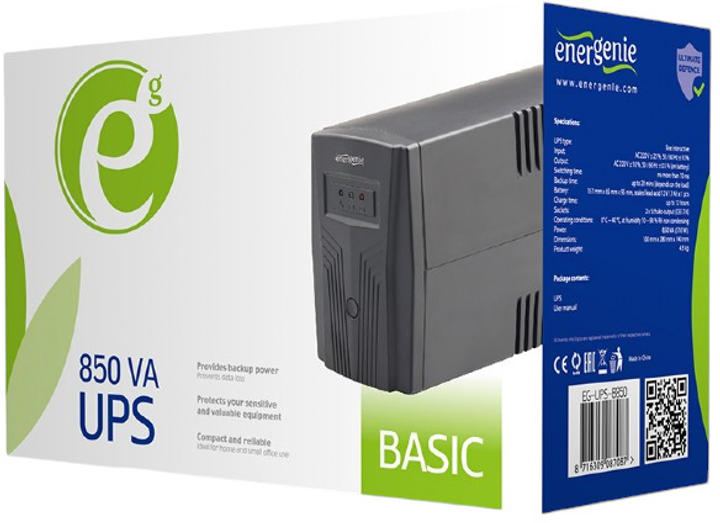 ДБЖ EnerGenie Basic 850 VA (EG-UPS-B850) - зображення 5