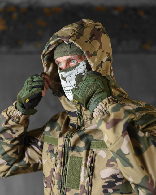 Тактический демисезонный костюм SoftShell 4XL мультикам (52035) - изображение 5