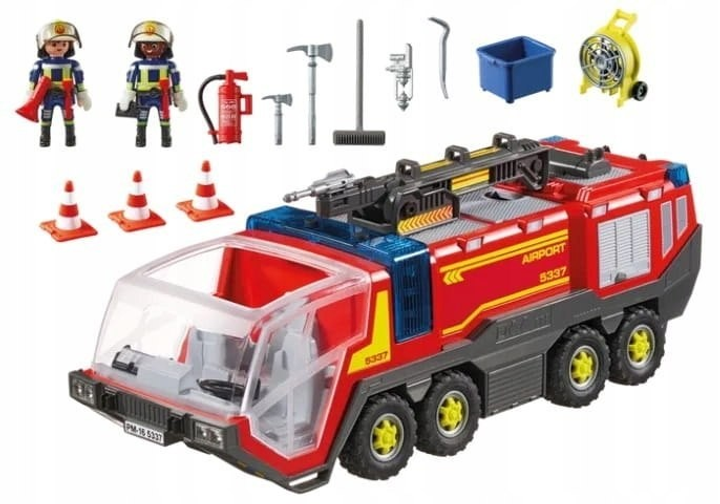 Pojazd strażacki na lotnisku ze światłem Playmobil City Action 86 elementów 71371 (4008789713711) - obraz 2