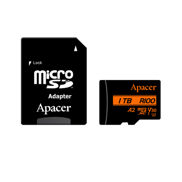 Карта пам'яті Apacer microSDXC Class 10 UHS-I (U3) V30 A2 W-80MB/s R-100MB/s (AP1TBMCSX10U8-R) - изображение 2