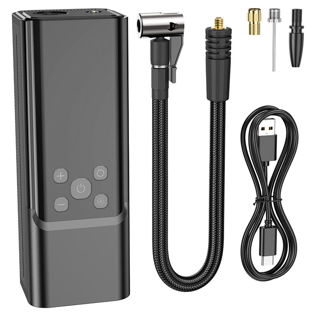 Автомобільний насос HOCO ZP7 Maddy portable smart air pump(5000mAh) Black (6942007614511) - зображення 9