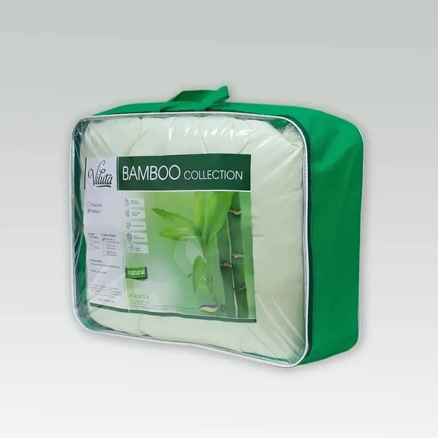 Ковдра стьобана Viluta Bamboo 200х220см зелена - зображення 5