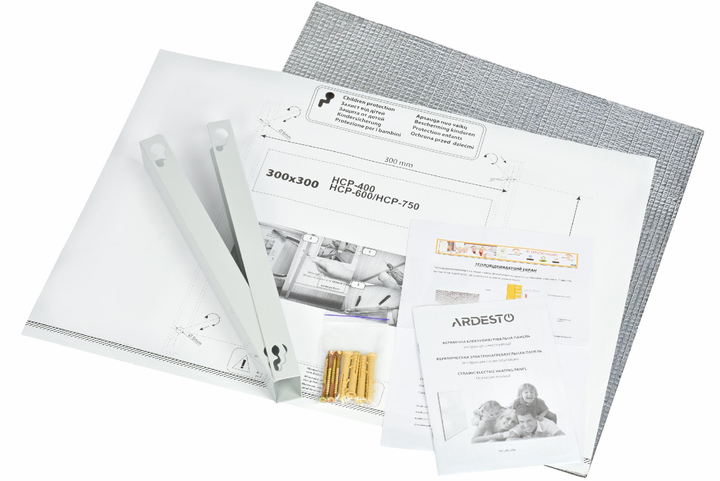 Керамическая панель ARDESTO HCP-600BRM, 12м2, 600Вт, мех. упр-ние, 90 х 60см, коричневый мрамор - изображение 4