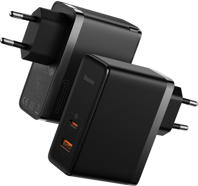 Зарядний пристрій Baseus GaN5 Pro C+U 100W + Type-C Cable Black - Фото 3 Зарядний пристрій Baseus GaN5 Pro C+U 100W + Type-C Cable Black - зображення 3