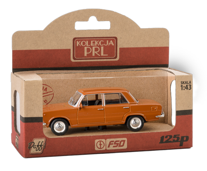 Металева модель Daffi PRL Fiat 125p Brown (5905422115880) - зображення 1