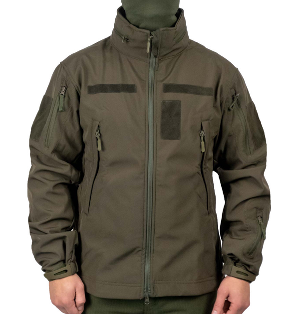 Демісезонна тактична куртка WinTac Soft Shell Stalker Olive 2XL олива - изображение 1