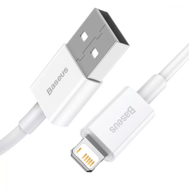 Кабель Baseus Superior Series Fast Charging Lightning 2.4A (1m) White - изображение 5