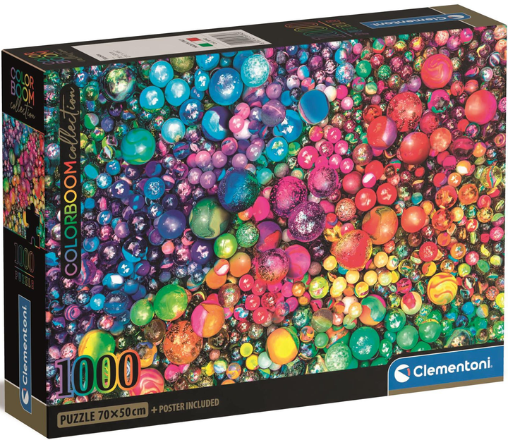 Puzzle Clementoni Compact Colorboom Marbles 1000 elementów (8005125397808) - obraz 1