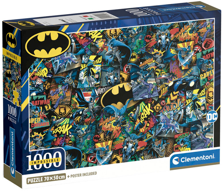 Puzzle Clementoni Compact Batman 1000 elementów (8005125399062) - obraz 1