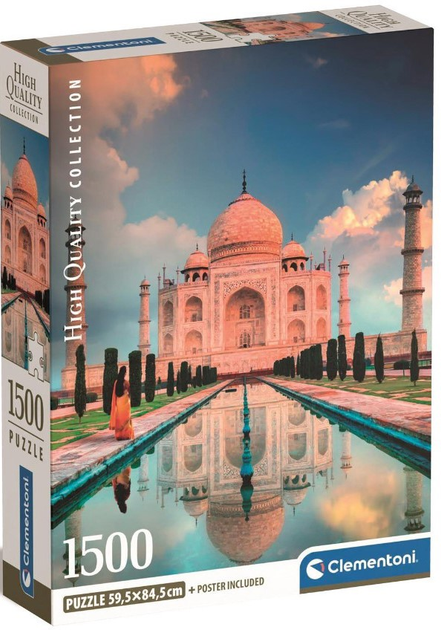 Puzzle Clementoni Compact Taj Mahal 1500 elementów (8005125317189) - obraz 1