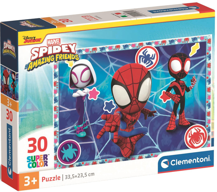 Puzzle Clementoni Super Kolor Spidey And His Amazing Friends 30 elementów (8005125202850) - obraz 1