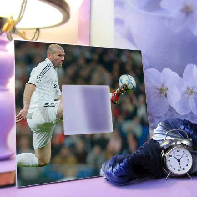 Зеркало "Зинедин Зидан. Zinedine Zidane" подарок для фанатов футбола, украшение бара, кафе, спорт клуб - изображение 3