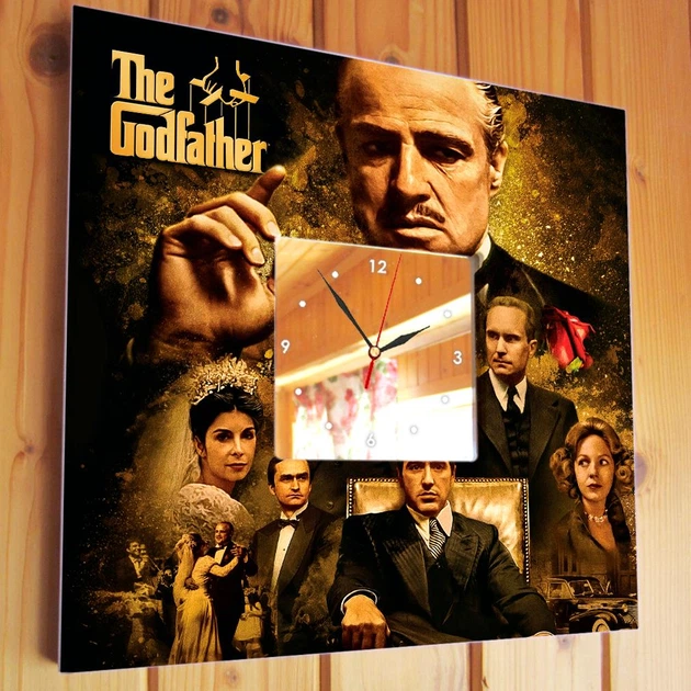Настенные часы "Герои фильма Крёстный отец. The Godfather" для фанатов кино, украшение интерьера спальни, дома, кафе, бара - изображение 2