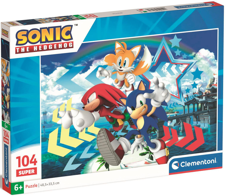 Puzzle Clementoni Super Sonic 104 elementy (8005125272679) - obraz 1