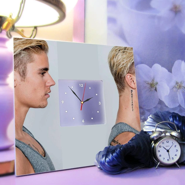 Часы с фото "Певец Джастин Бибер. Justin Bieber" подарок для фанатов поп музыки, украшение интерьера в спальню, кафе - Фото 3 Часы с фото "Певец Джастин Бибер. Justin Bieber" подарок для фанатов поп музыки, украшение интерьера в спальню, кафе - изображение 3