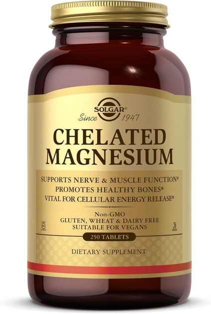 Магний в хелатной форме Solgar, Chelated Magnesium, 250 таблеток – фото ...