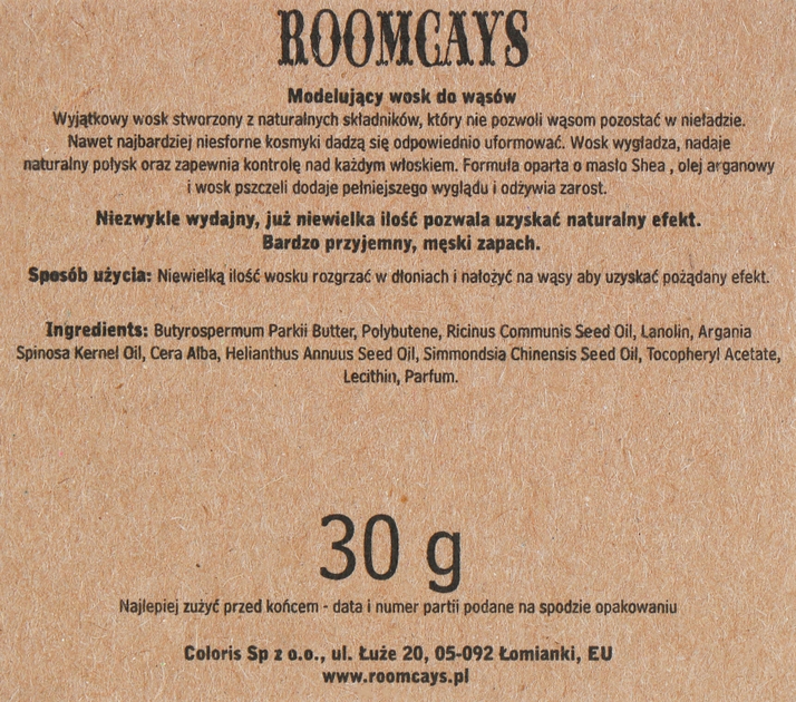 Віск для вусів Roomcays 30 г (5907573413365) - зображення 3