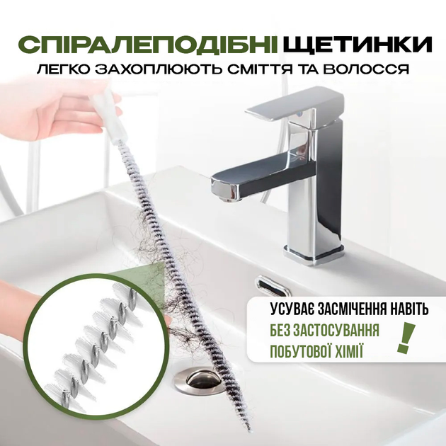 Гибкая щетка для чистки труб инструмент для прочистки водостока и ...