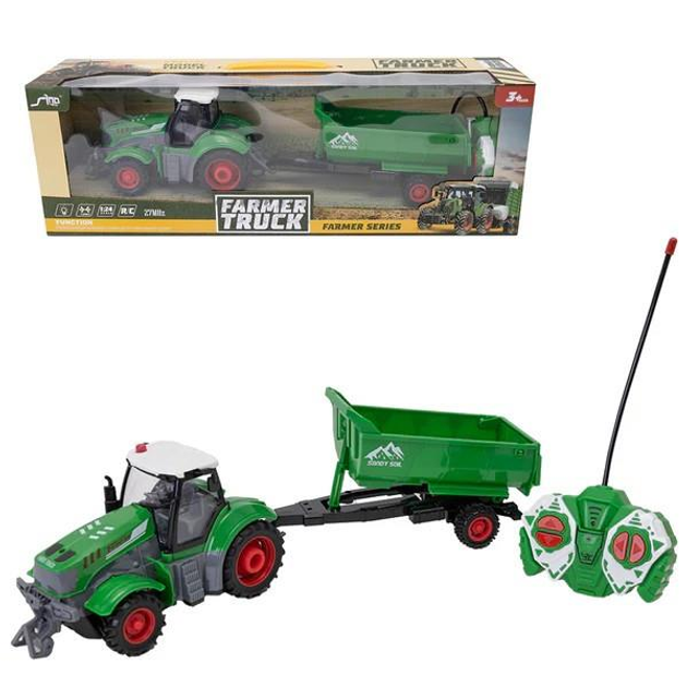 Traktor z przyczepą Askato zdalnie sterowany R/C (6901440125039) - obraz 3