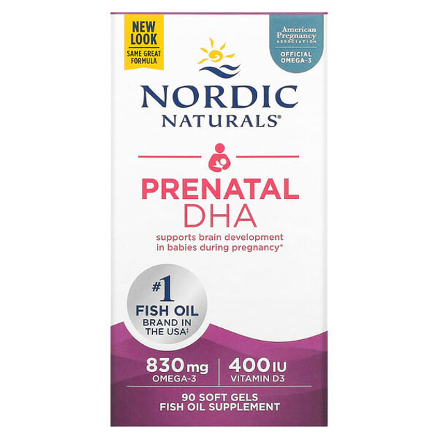 Пренатальна ДГК без добавок, Nordic Naturals 830 мг, 90 капсул - зображення 1