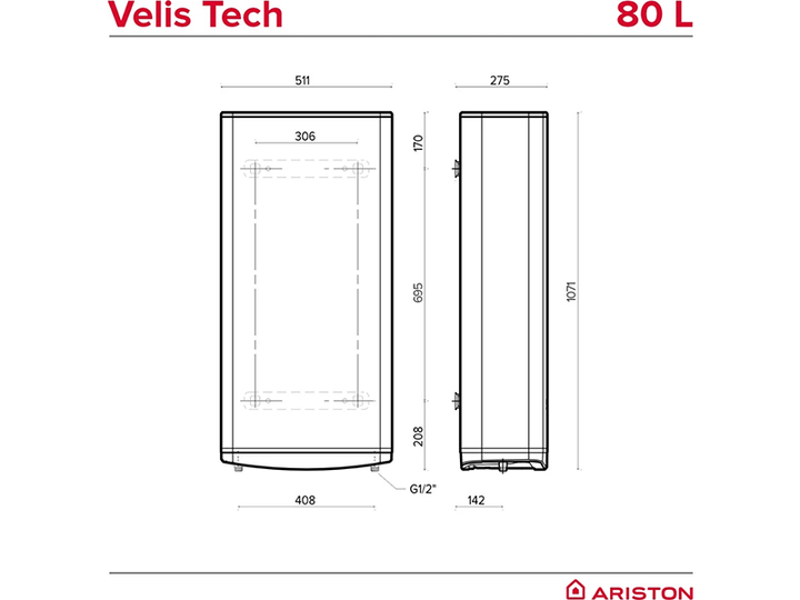 Бойлер Ariston - VELIS TECH 80 EU - Фото 5 Бойлер Ariston - VELIS TECH 80 EU - изображение 5