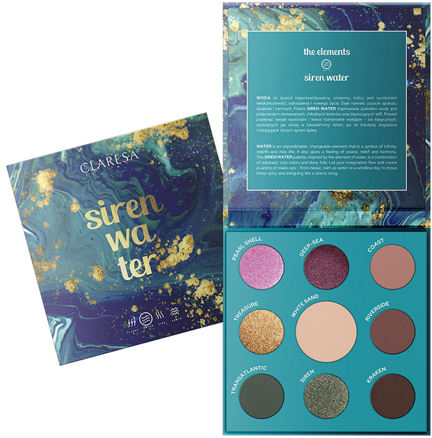 Paleta cieni do powiek Claresa Siren Water 12 g (5903819803518) - obraz 1