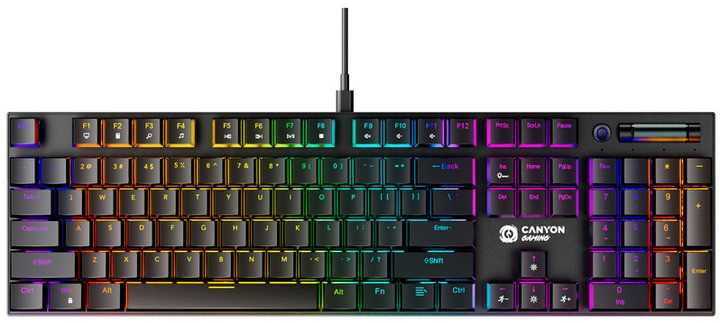 Клавиатура Canyon Cometstrike GK-55 RGB ENG/UKR USB Black (DLTT) - изображение 1