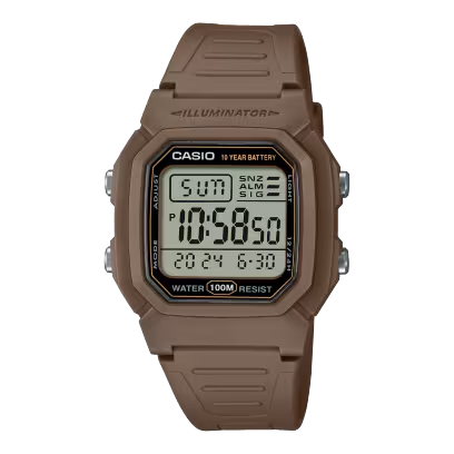 Чоловічий наручний годинник CASIO W800H-5A Коричневий - Фото 1 Чоловічий наручний годинник CASIO W800H-5A Коричневий - зображення 1