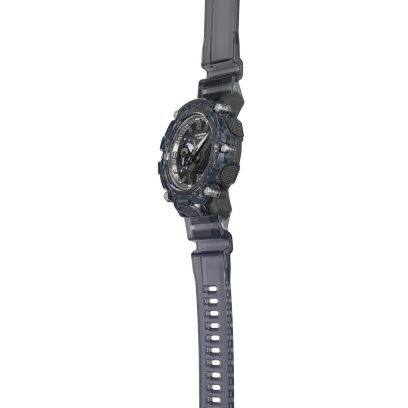 Годинник CASIO GA-2200SKL-8A в чоловічому виконанні має прозорий корпус чорного кольору. - Фото 6 Годинник CASIO GA-2200SKL-8A в чоловічому виконанні має прозорий корпус чорного кольору. - зображення 6