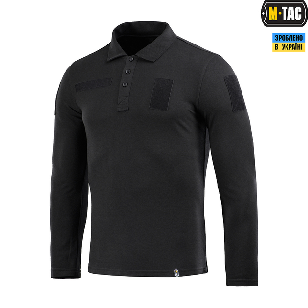 Поло M-Tac тактическое длинный рукав 65/35 Black 3XL - изображение 1