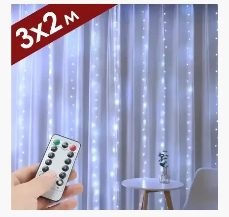 Гирлянда штора 3*2 м белый свет - изображение 2