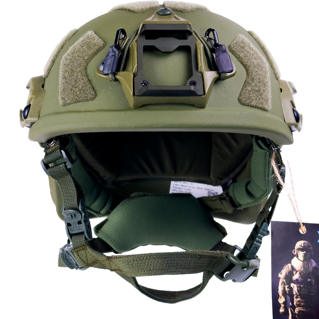 Шолом FAST Maritime Tactical Helmet з підвісною системою WENDY. Олива. - зображення 2