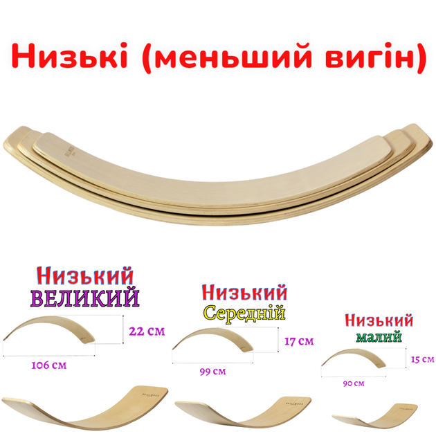 Деревянный Баланс борд - Рокерборд - Высокий - Большой размер - Чорный цвет фетра - Для детей и взрослых - изображение 6